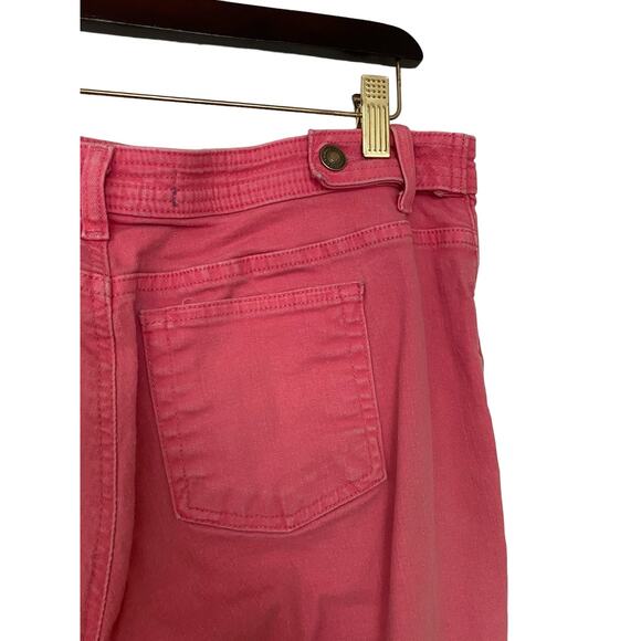 Liz Claiborne Vintage Woman's Size 14 Petite Straight Leg Fit Pink Denim Jeans - Picture 12 of 14